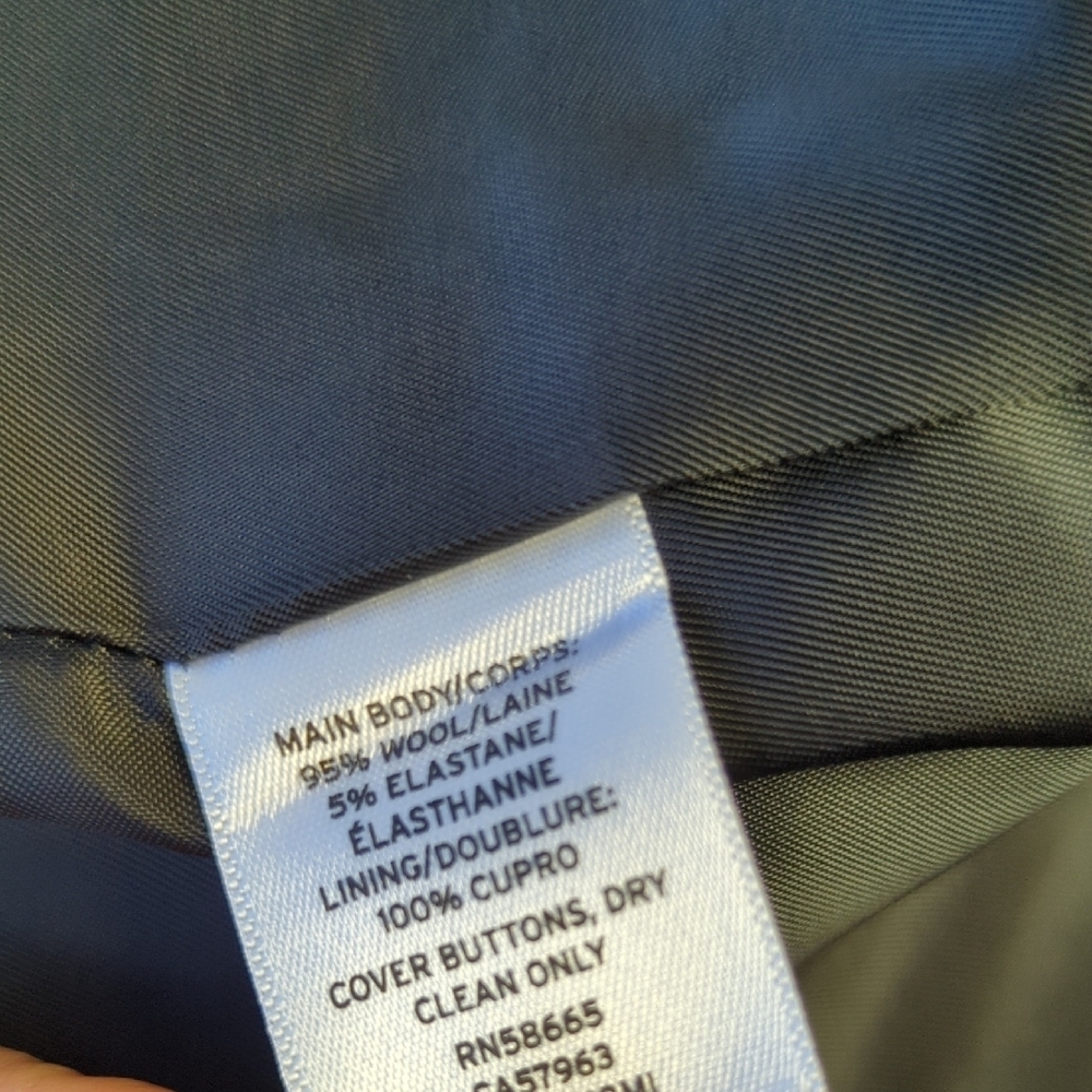 Lewit Wool Plaid One Button Blazer Gray Size 0 Pr… - image 7